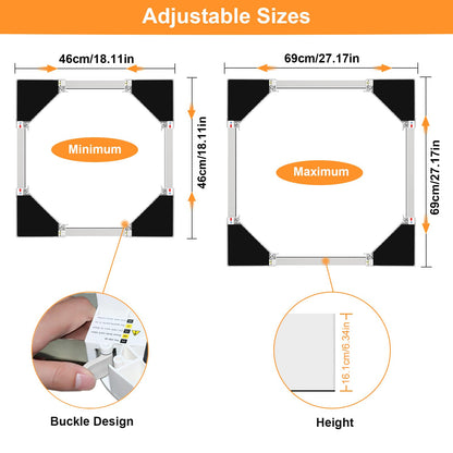 NIUXX Universal-Waschmaschinenbasis – Verstellbar 46-69cm, 16.1cm Hoch