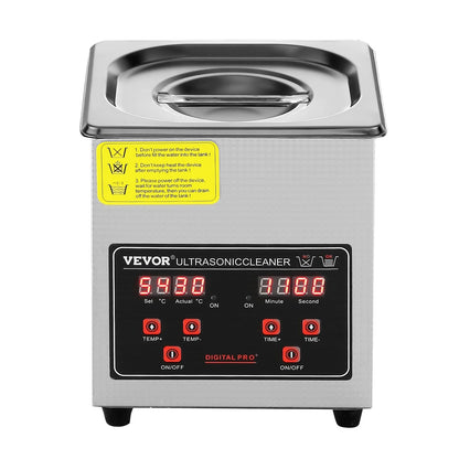 VEVOR Ultraschallreiniger 2 L Edelstahl mit Timer und Heizfunktion