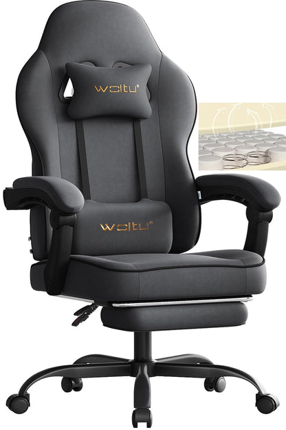 WOLTU Gaming Stuhl GS10 Ergonomisch - Tech-Stoff Grau