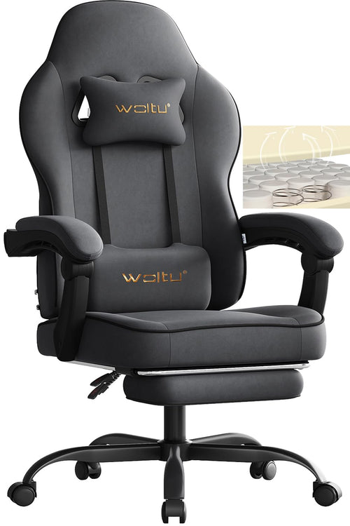 WOLTU Gaming Stuhl GS10 Ergonomisch - Tech-Stoff Grau