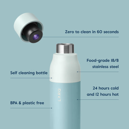 LARQ Bottle PureVis 500ml Selbstreinigende Trinkflasche – Seaside Mint