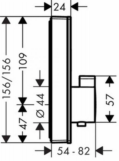 hansgrohe ShowerSelect Glas UP Thermostat - 2 Funktionen Weiss/Chrom