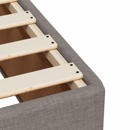 vidaXL Polsterbett Doppelbett - 160x200cm Taupe Stoff