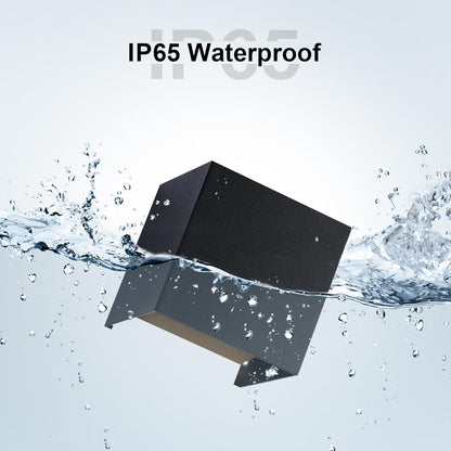 Homefire LED Wandleuchte Up Down Aussen/Innen 4er Set, Schwarz 3000K