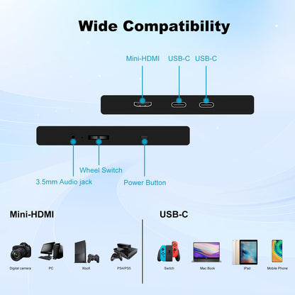 Tragbarer Monitor Touchscreen – 18.5 Zoll FHD HDR