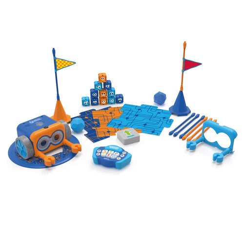 Learning Resources Botley 2.0 Programmier-Roboter Aktivitätsset: Quadratischer weiß-blauer Roboter zur Codierung von Bewegungsabläufen und Logik für Kinder.