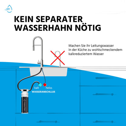 HappyFilter Kalk Wasserfilter – ohne separaten Wasserhahn