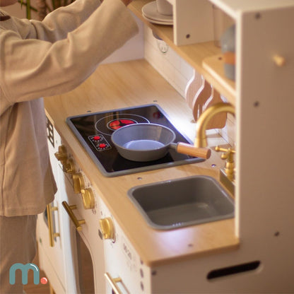 Mamabrum Holz-Kinderküche MAM155 mit LED, höhenverstellbar
