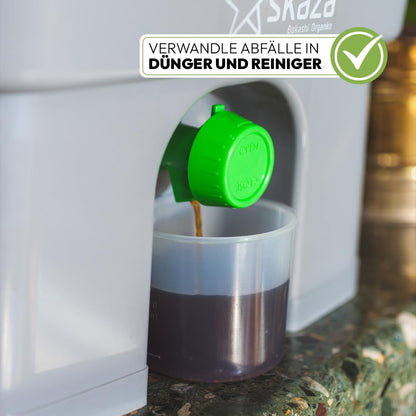 Skaza Bokashi Organko Biomülleimer Set 2 x 16 Liter mit EM Aktivator