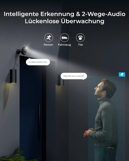 Reolink Lumus-2K 4MP Dualband WLAN Überwachungskamera - Schwarz