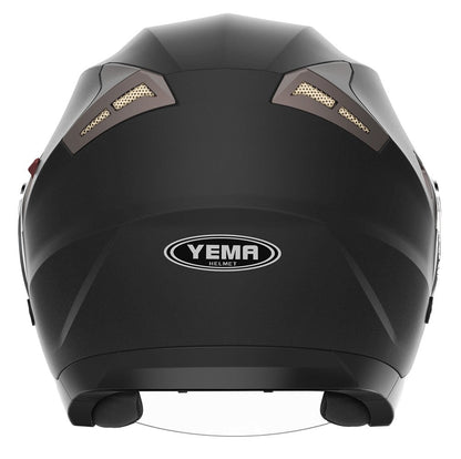 YEMA YM-627 Jethelm Motorradhelm ECE - Schwarz Matt, Grösse S