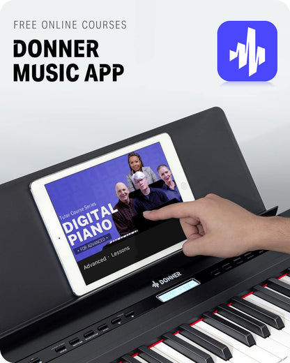 Donner DEP-20 Digitalpiano 88 Tasten Hammermechanik – Komplettset