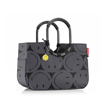 reisenthel loopshopper L Smiley Grey Einkaufstasche aus Recycling-PET