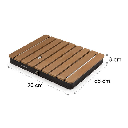 blumfeldt Mobile Gartendusche Bodendusche - Holz-Optik