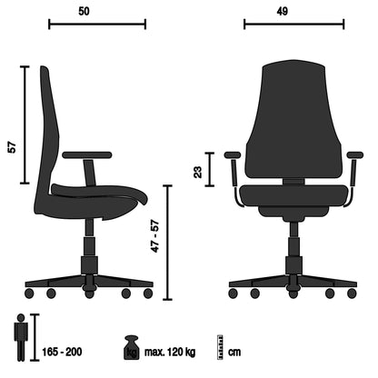 hjh OFFICE ASPERA 10 Chefsessel - Leder Braun/Chrom