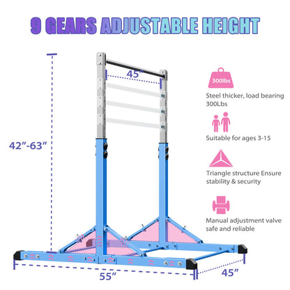 RokePro Gymnastik Turnreck,Faltbarer Turnreck Reckstange,Turnreck höhenverstellbar, Turnstange Indoor & Outdoor, Trainingsgeräte, Übungsstange für den Innenbereich, Heimtraining