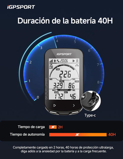 iGPSPORT BSC100S Fahrradcomputer kabellos, GPS, 2,6 Zoll Display