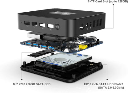 MINIS FORUM GK41 Mini-PC Celeron J4125 8GB/256GB