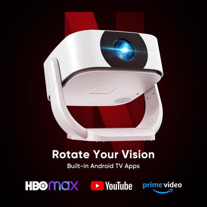 Built-in Apps Mini Beamer 1080P 4K Projektor - WiFi BT 270° drehbar