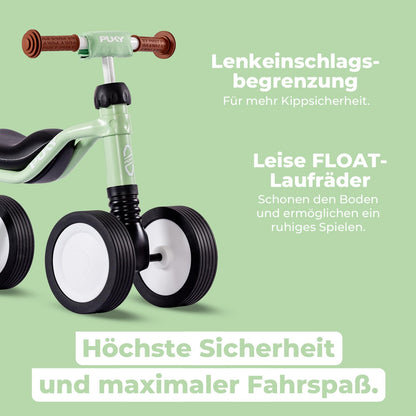 PUKY WUTSCH Lauflernrad Lauflernhilfe für Kleinkinder ab 1.5 Jahren – Pastel Green