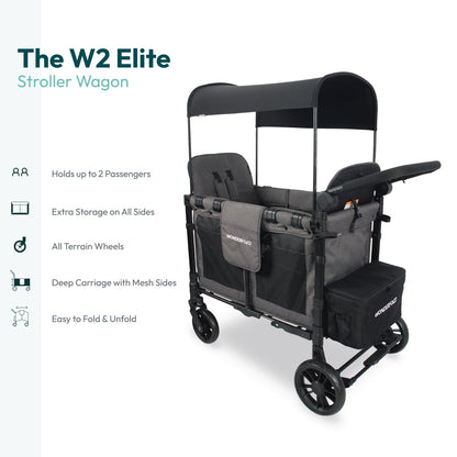 WonderFold W2 Elite KinderVan Bollerwagen - Charcoal Gray