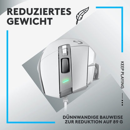 Logitech G502 X Gaming Maus - Kabelgebunden, Weiss