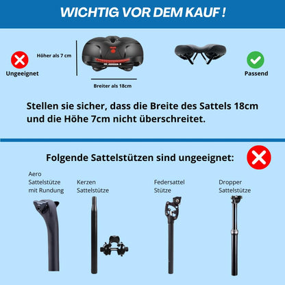 Air Seat Sattelfederung Fahrrad Sattelstütze gefedert - M