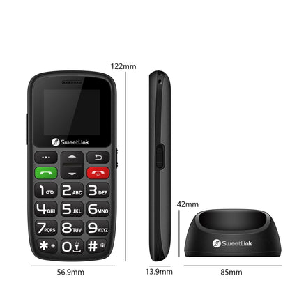 SweetLink S2PLUS 4G Seniorenhandy mit SOS-Taste und Ladestation