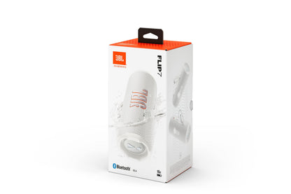 JBL Flip 7 Bluetooth-Lautsprecher, tragbar, IP68 wasserdicht, Weiss