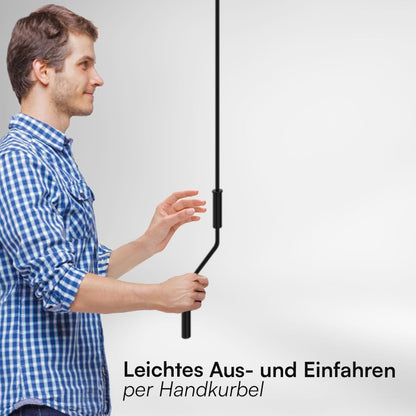 STEELSØN Kestria Gelenkarmmarkise 400x250 cm mit Kurbel, Anthrazit