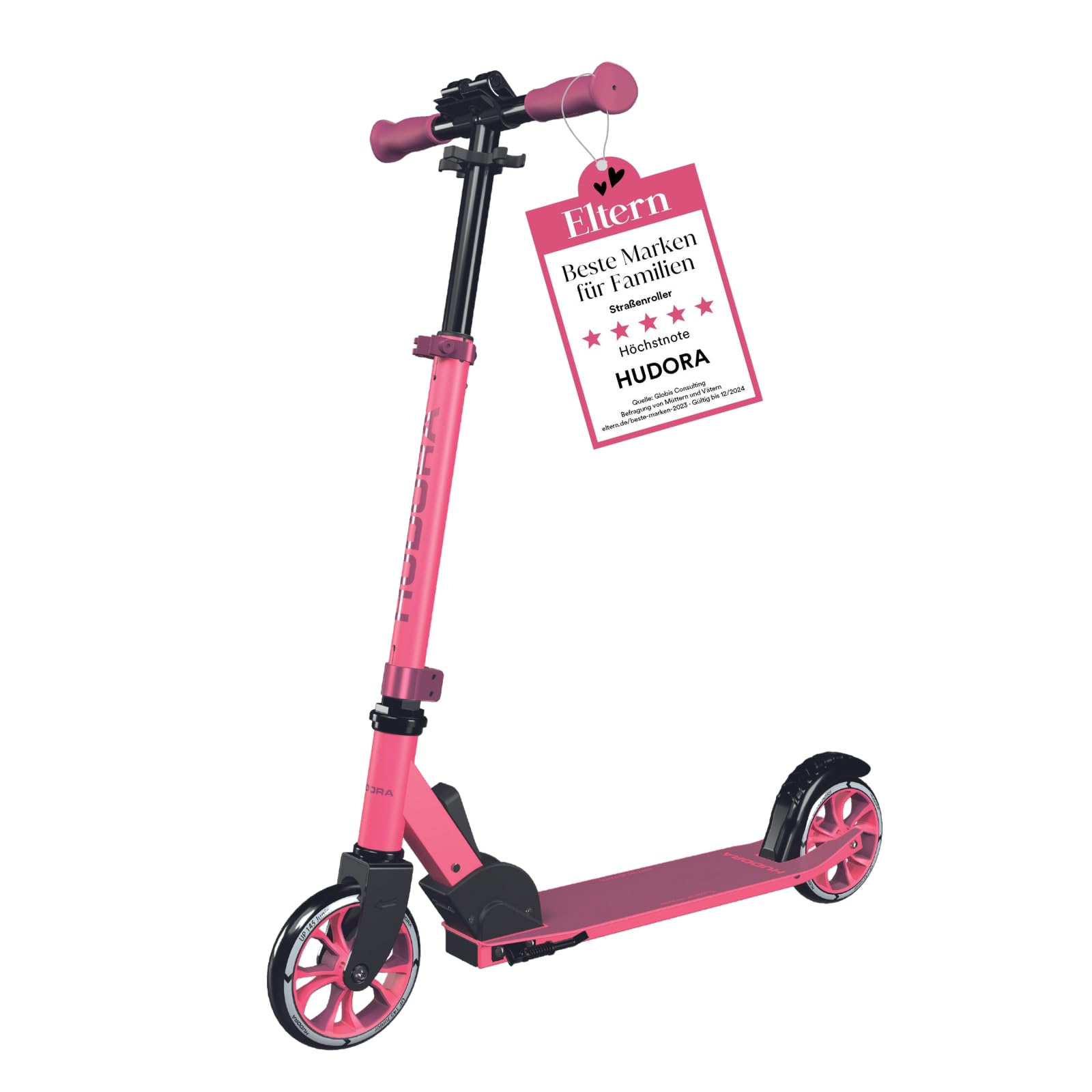 HUDORA Scooter Up 145 Junior: Robuster Tretroller aus Aluminium mit 145mm PU-Rollen, Lenker und Trittbrett. Für Fahrspaß der Junioren.