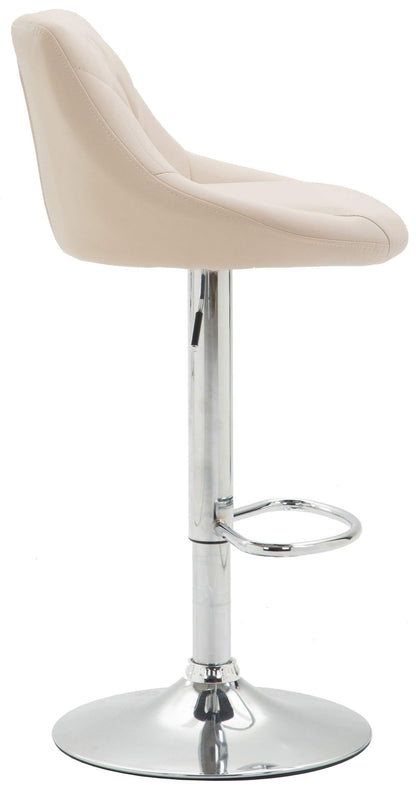 CLP Barhocker Lazio 2er Set Kunstlederbezug – Creme