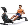 MERACH R15B2 Rudergerät – Magnetisch Leise für Zuhause. Längliches Sportgerät mit Sitzschiene, Griff. Für Herz-Kreislauf- und Ganzkörpertraining.