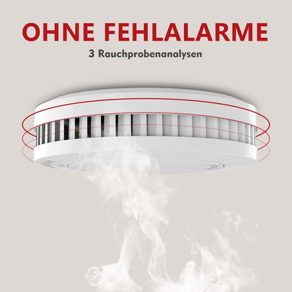 RUNIDUR 6er Rauchmelder Set - 10 Jahre Batterie Weiss