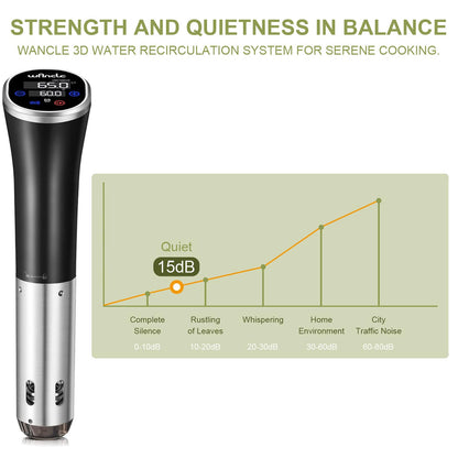 Wancle Sous Vide Garer Stick 1100W – Präzisionszirkulator IPX7