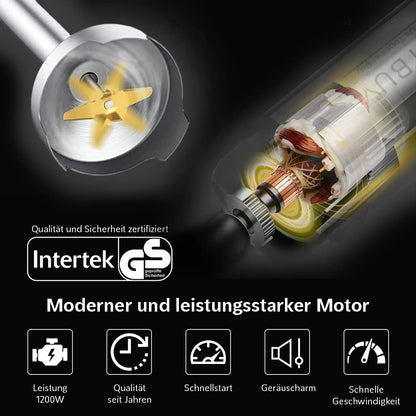 Lehmann Chopsui Stabmixer Set 1200 W mit Turbofunktion