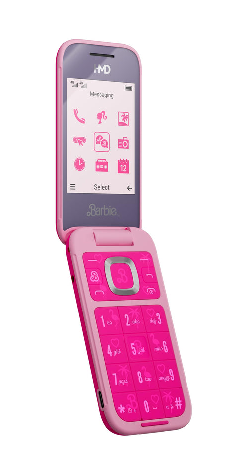 HMD Barbie Phone Flip Klapphandy 4G 2,8-Zoll-Display Power Pink: pinkes Klapphandy im Barbie-Look