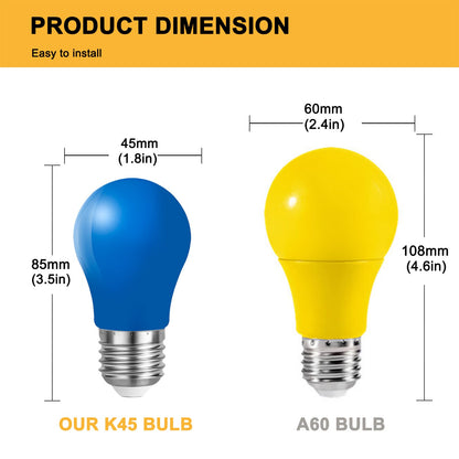 Belaufe E27 LED Glühbirnen bunt, 3W, 40 Stück in 5 Farben