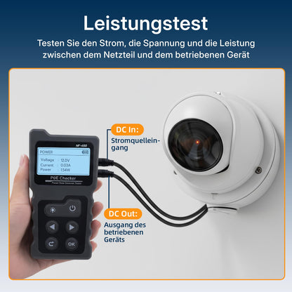 Mcbazel RJ45 Netzwerkkabeltester mit LCD-Display und PoE-Test