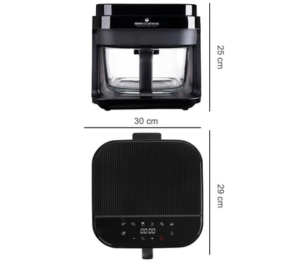 KHF-550 Heissluftfritteuse Airfryer – 5.5 Liter Glasfrittierkorb