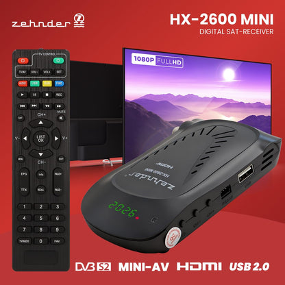 Zehnder HX 2600 Mini Digitaler Sat-Receiver HD mit Aufnahmefunktion