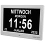 TROCOTN Digitale Kalenderuhr 10 Zoll, Tagesuhr für Senioren, Weiss mit grossem Display
