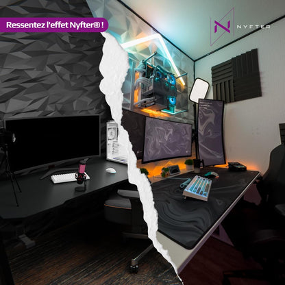 Nyfter XXL Gaming Mauspad Sakura Weiss 900 x 500 mm