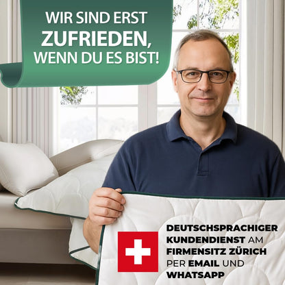 Welldora Sommerdecke 200x200 cm mit kühlender Wildseide-Füllung
