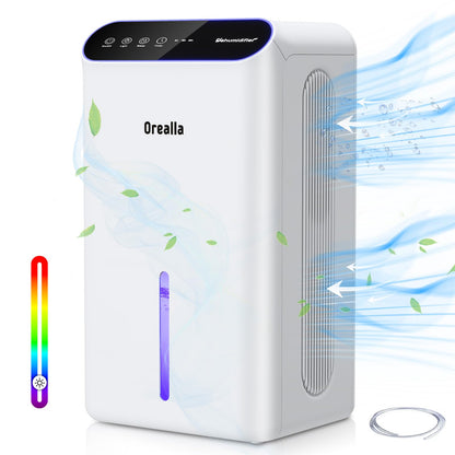 Elektrischer Raumentfeuchter Leise – 67m² Fläche, 2.5L Tank