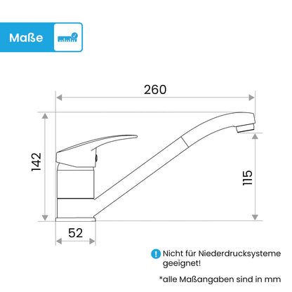 Bächlein Arado Küchenarmatur Chrom – 360° schwenkbar