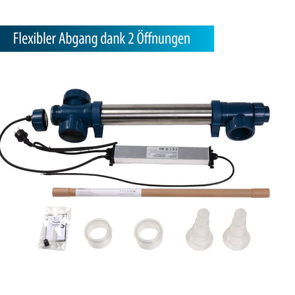 AquaForte Midi Power UVC 75 Watt Teichklärer mit Edelstahlgehäuse