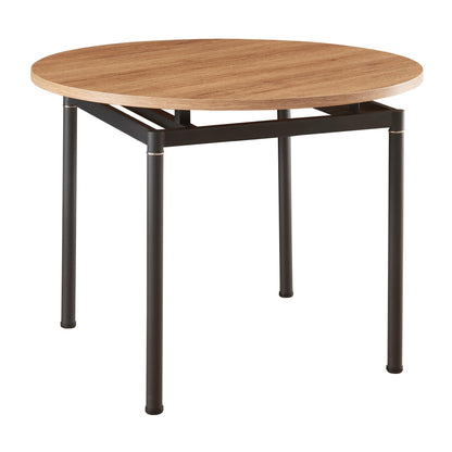 en.casa Esstisch Hemnes rund Ø100 cm Eiche-Optik für 4 Pers.