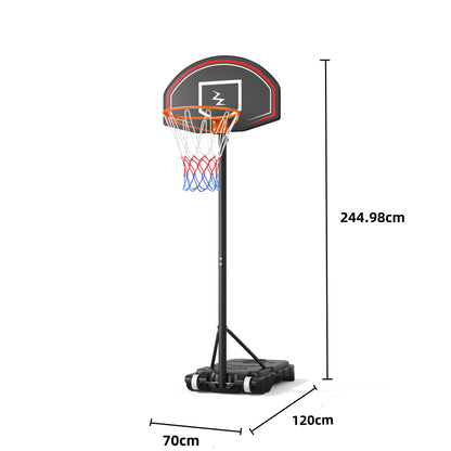 YOLEO Kinder Basketballständer Outdoor - Höhenverstellbar mit Rollen
