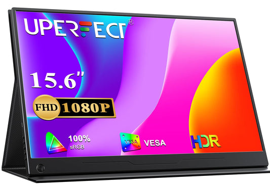 UPERFECT Portable Monitor 15.6 Zoll Tragbarer Monitor - Schwarz
